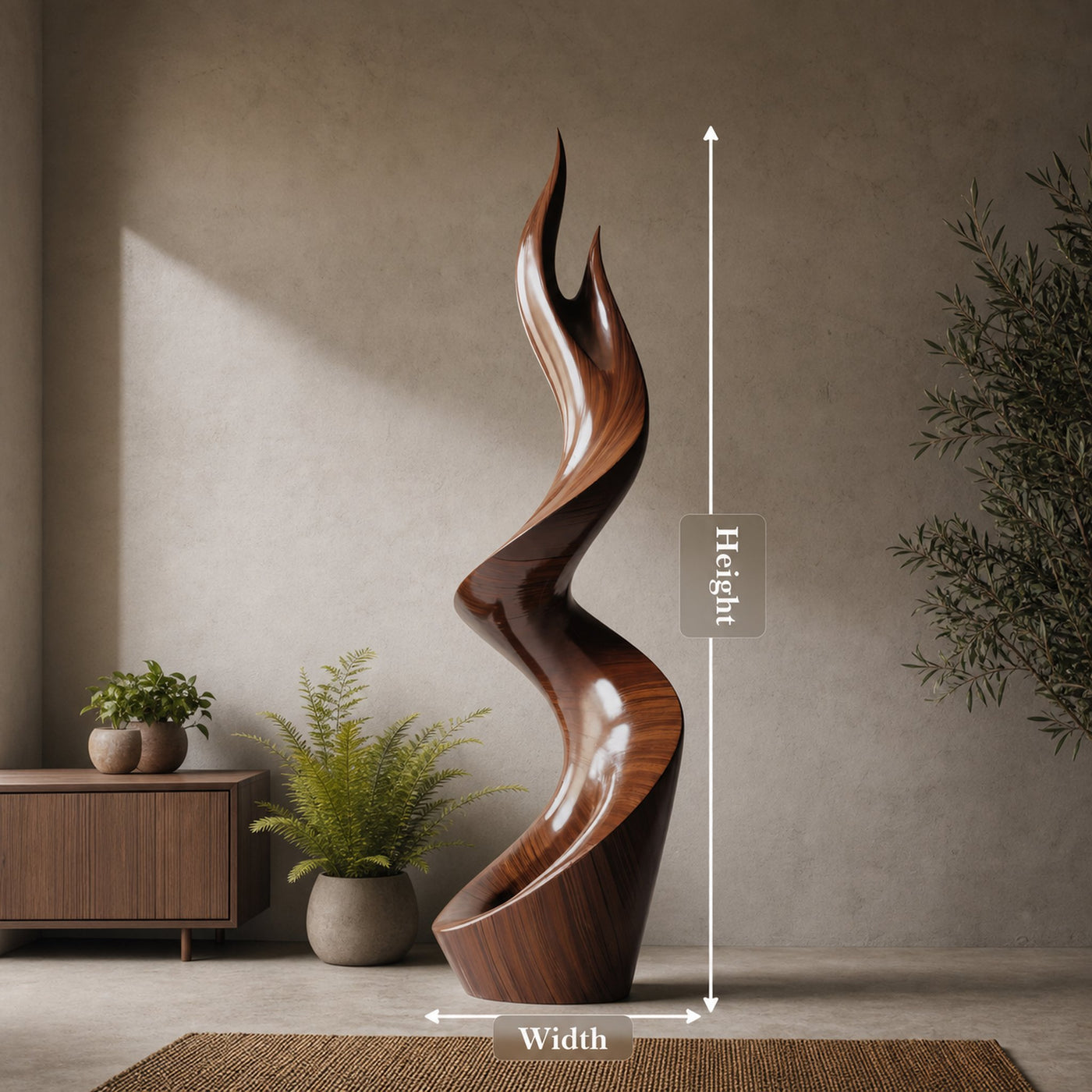 Rustic Large Twisted Spiral Floor Art For Outdoor Garden - product view 8
