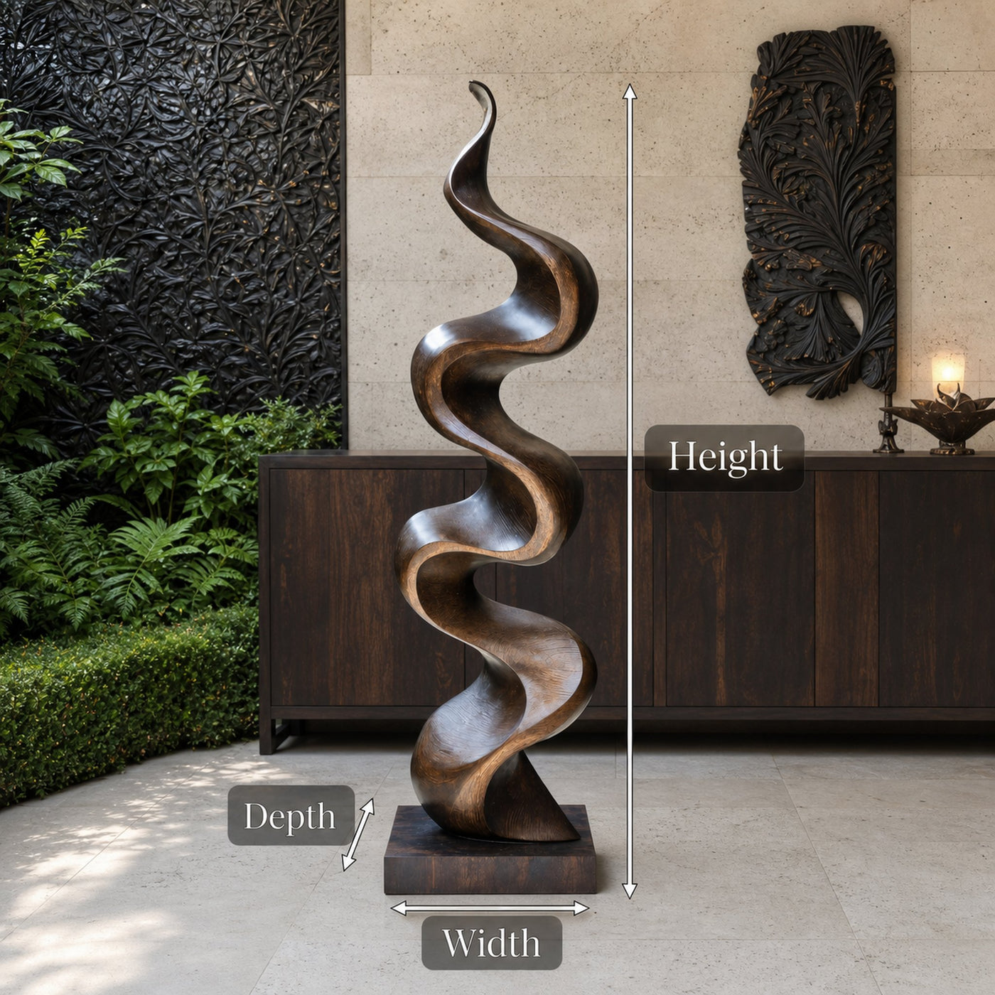 Rustic Large Wooden Sculpture For Garden - product view 8