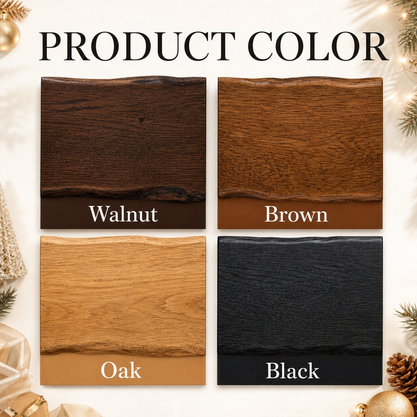 Rustic Live Edge Christmas Tree Shelf For Holiday Display - product view 8