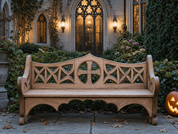 Rustic Live Edge Outdoor Bench For Garden And Patio Decoration