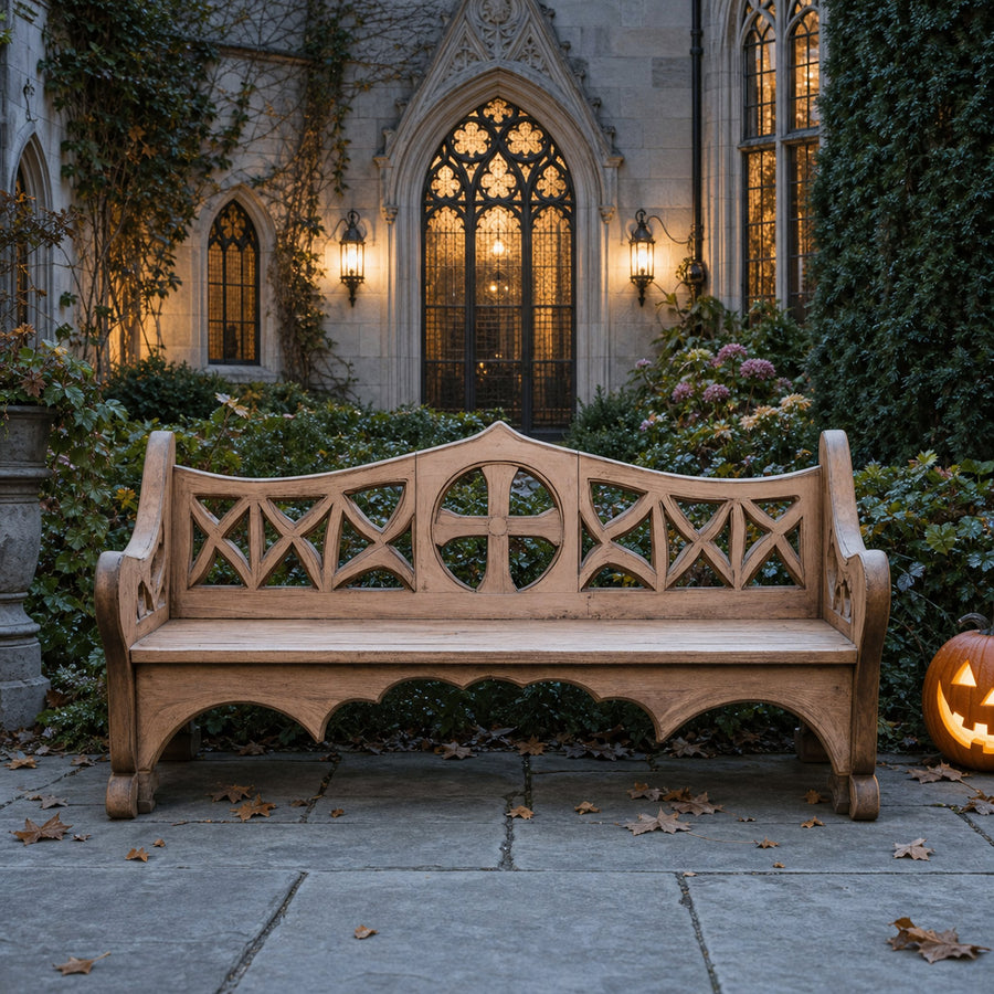 Rustic Live Edge Outdoor Bench For Garden And Patio Decoration