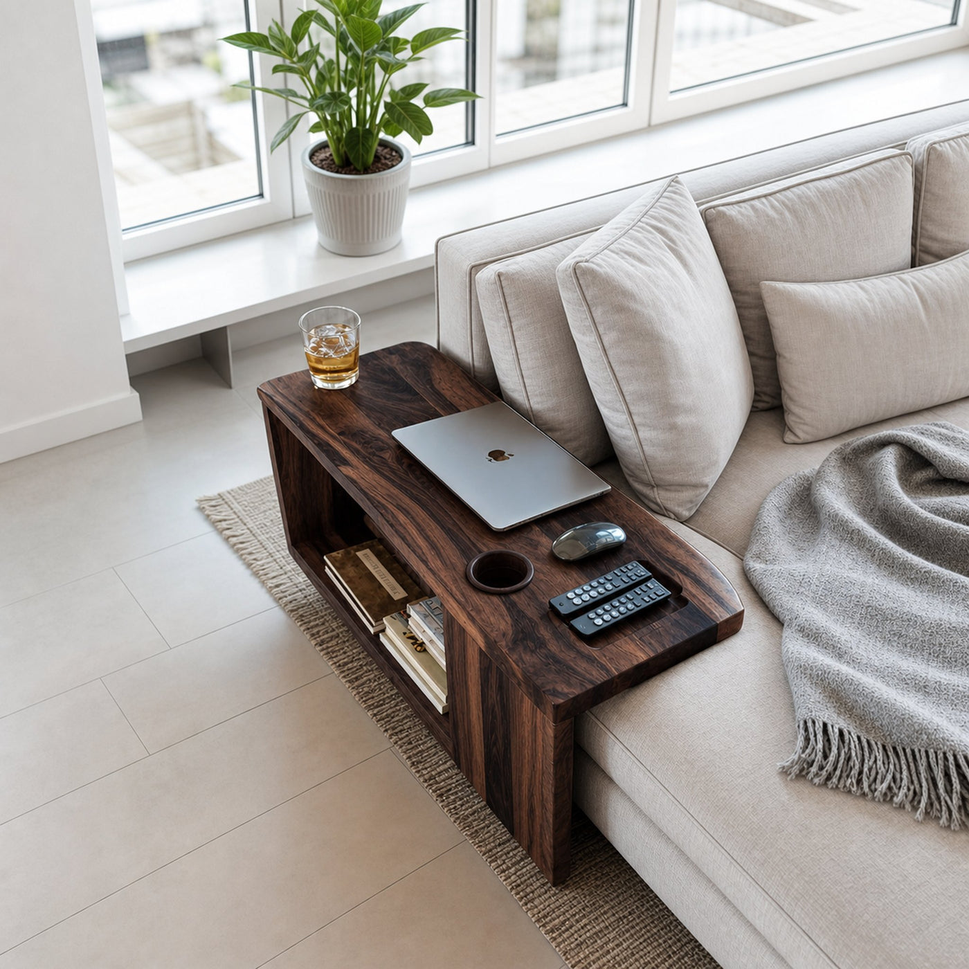 Rustic Live Edge Side Table For Warm Home Interior - product view 7