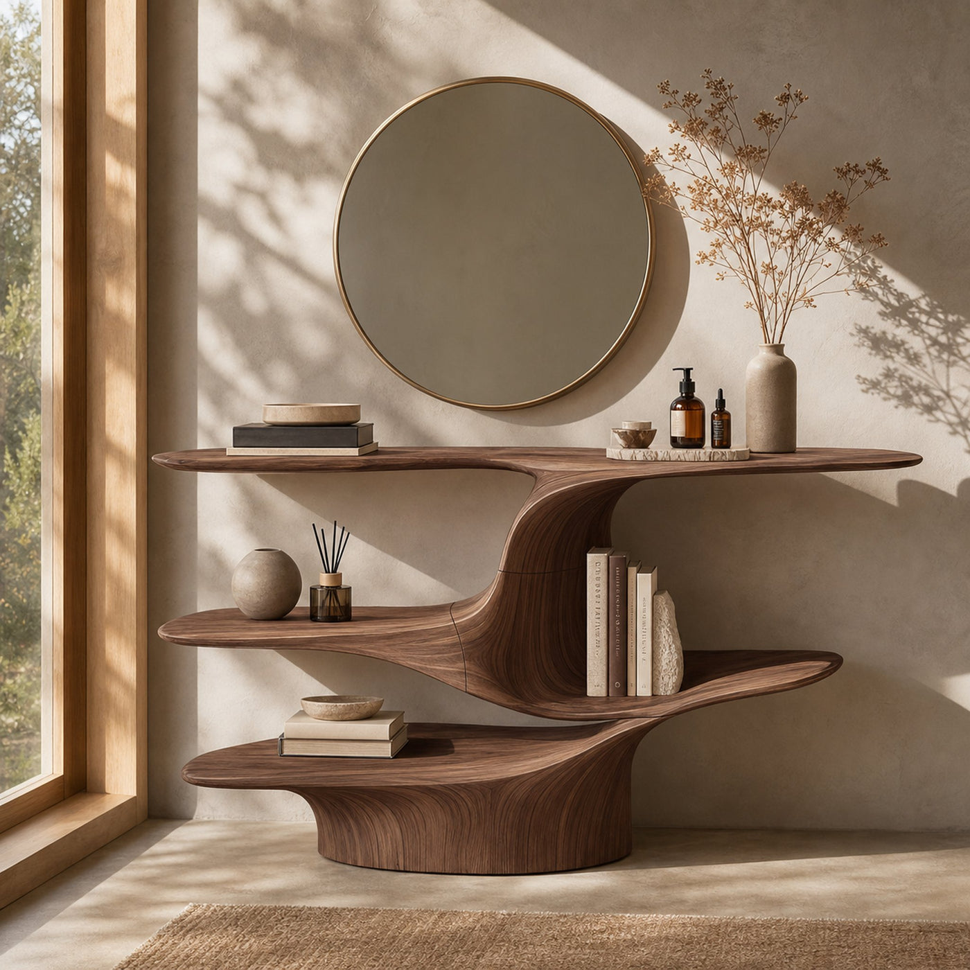 Rustic Live Edge Vanity For Bathroom Design And Storage - product view 7
