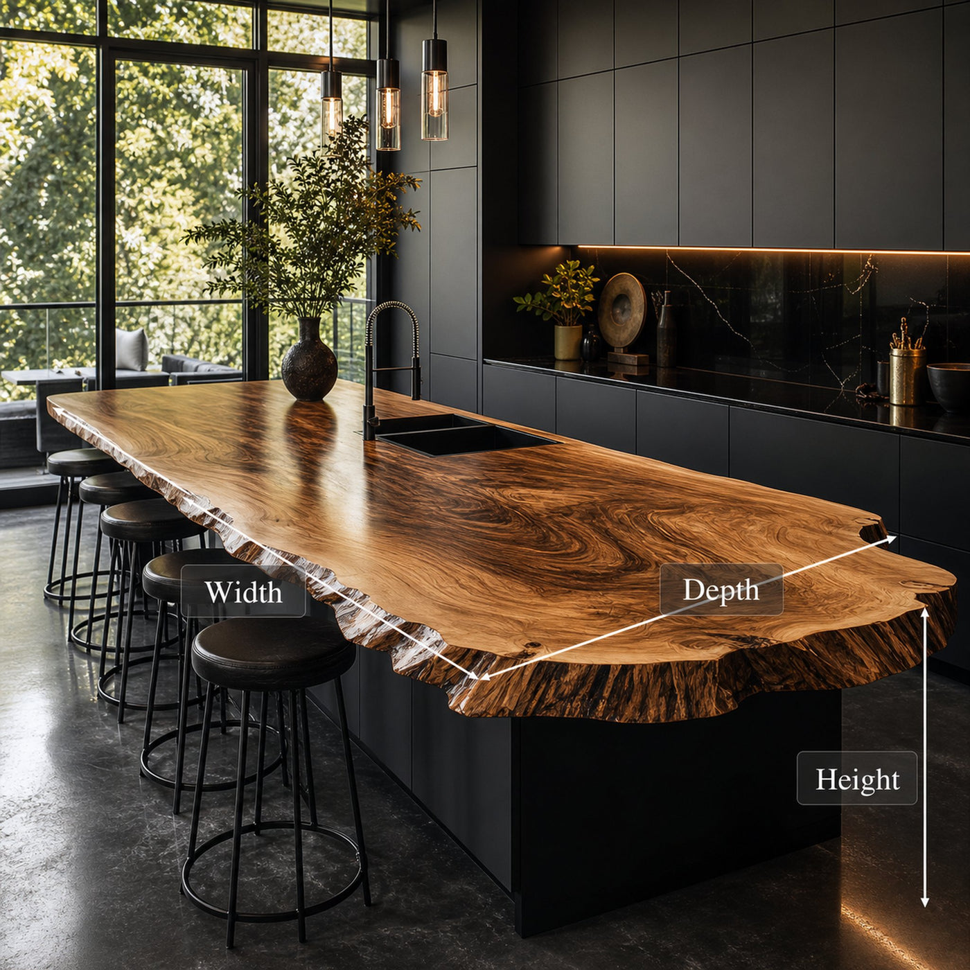 Rustic Luxury Handcrafted Kitchen Island Kitchen Or Chef Studio - product view 6