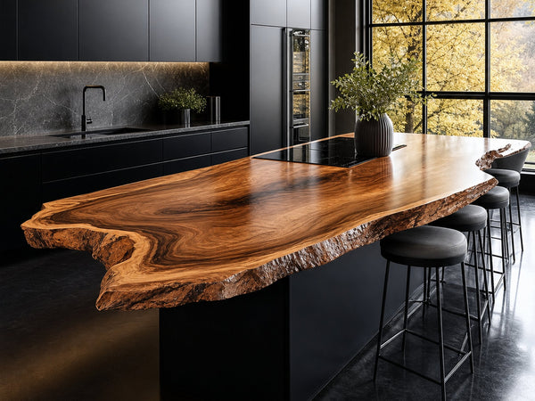 Rustic Luxury Live Edge Kitchen Island Kitchen Or Home Bar