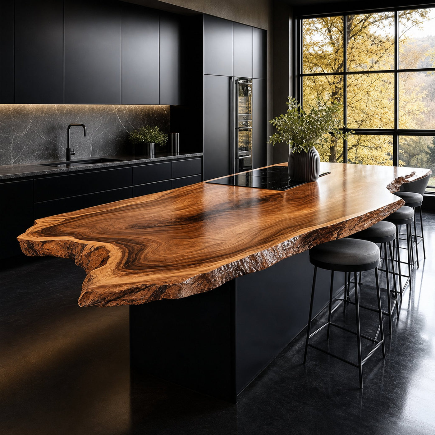Rustic Luxury Live Edge Kitchen Island Kitchen Or Home Bar