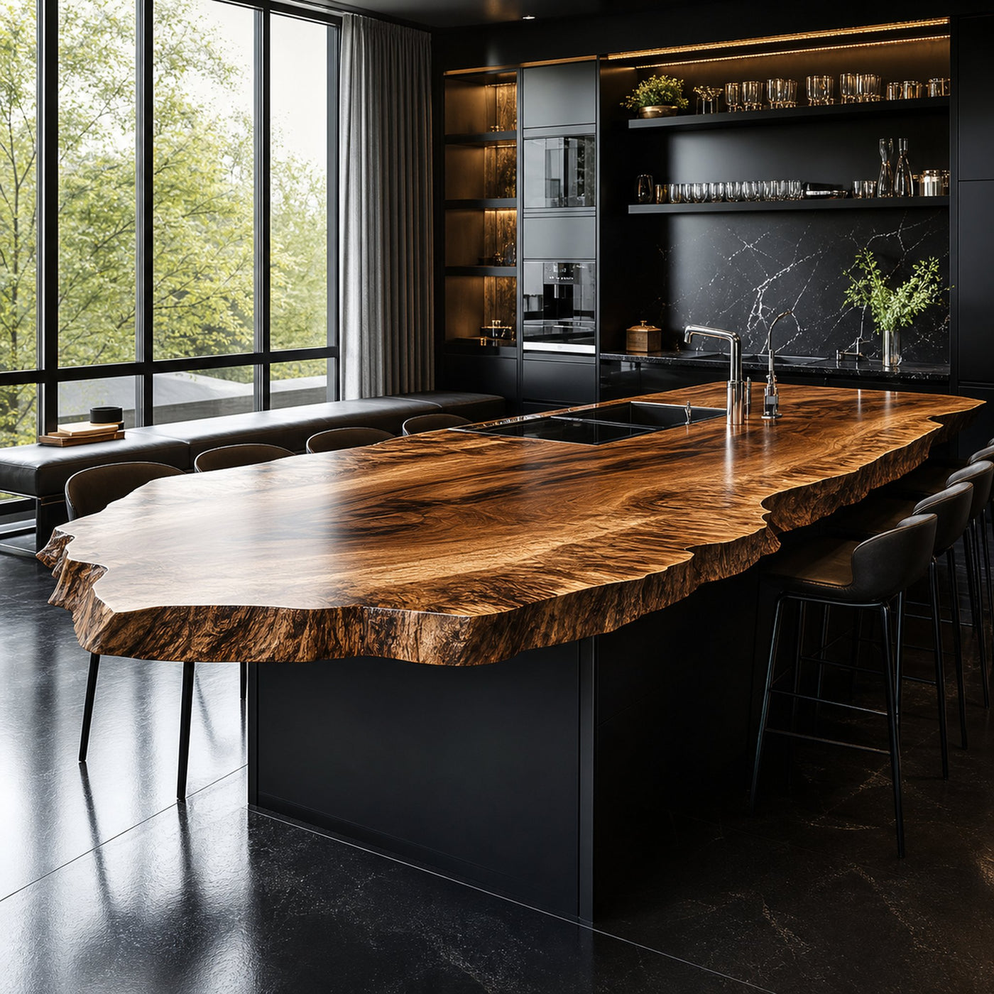 Rustic Luxury Organic Kitchen Island Kitchen Or Cooking Space