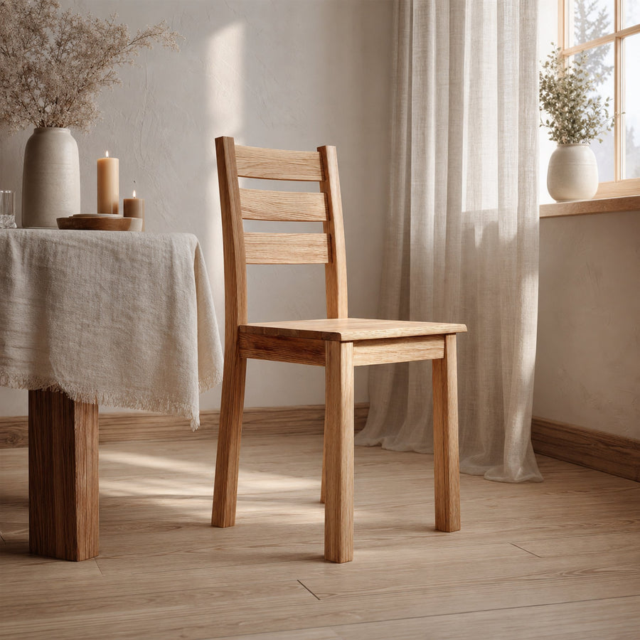Rustic Minimal Wooden Chair Dining Room Interior Classic Seating