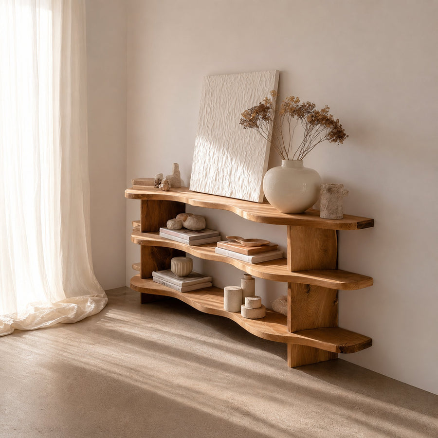 Rustic Modern Bookshelf Console Table Entryway Or Bedroom