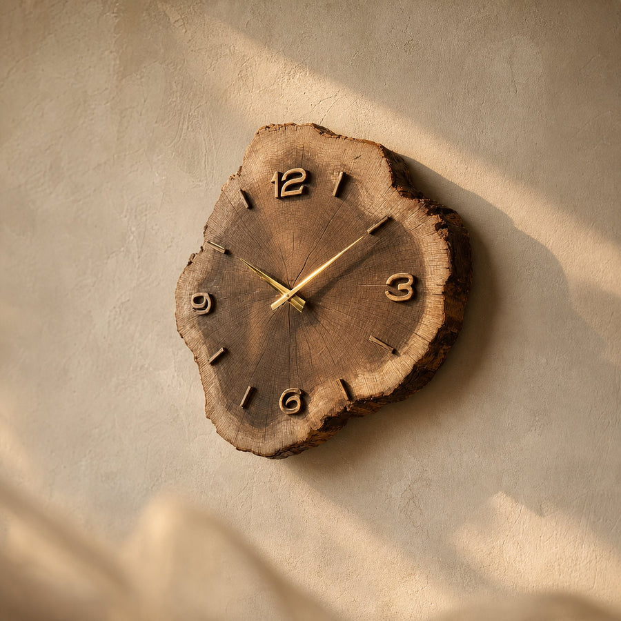 Rustic Natural Craft Wall Clock Living Room Or Study Room