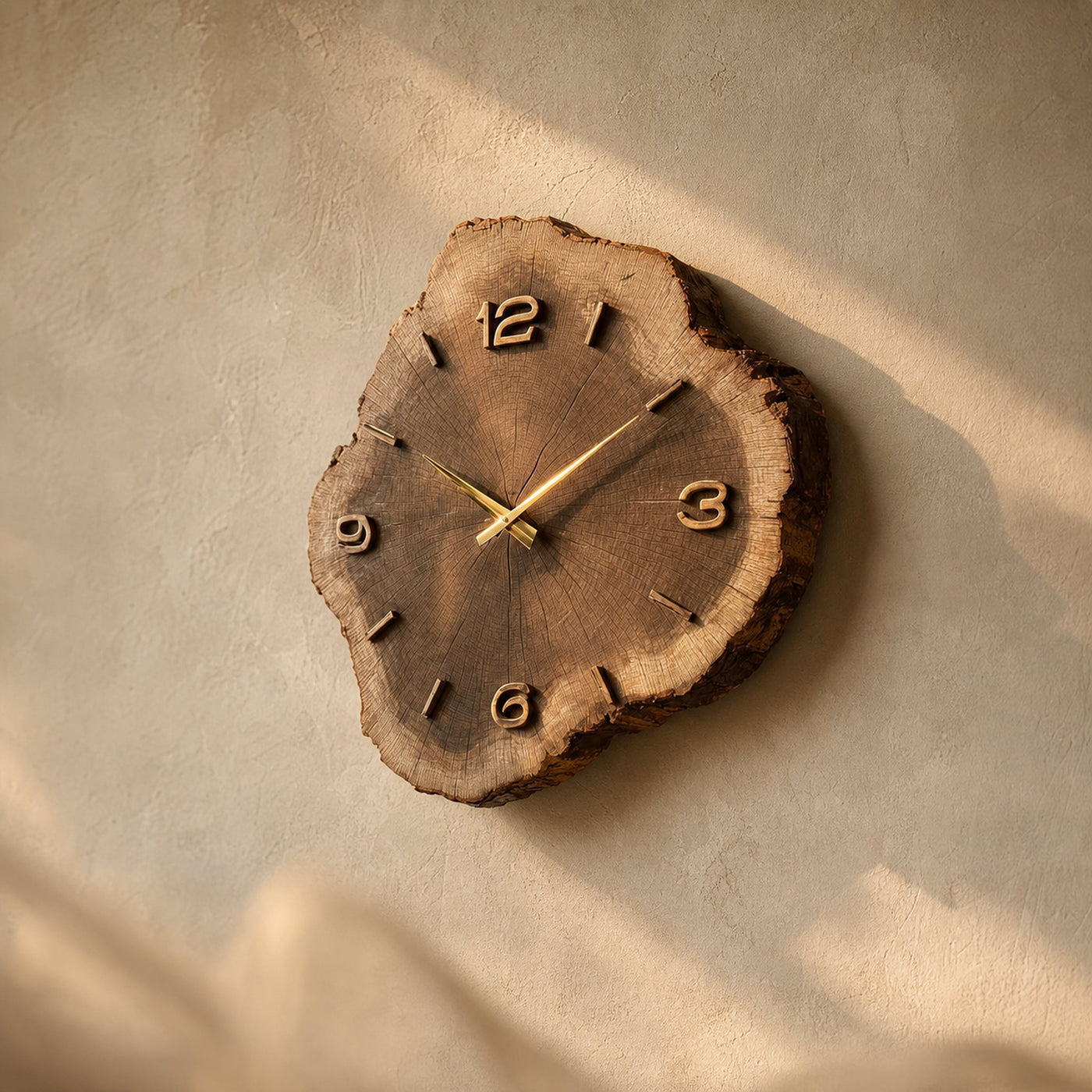 Rustic Natural Craft Wall Clock Living Room Or Study Room