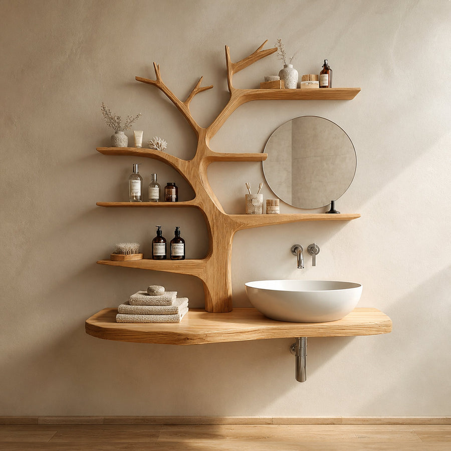 Rustic Nature Inspired Vanity Bathroom Or Home Wash Area