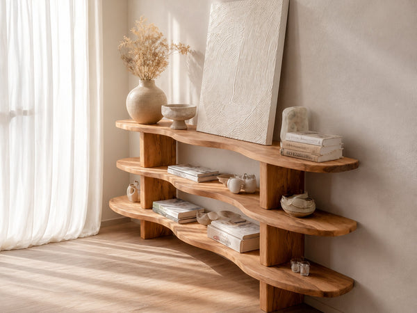 Rustic Organic Console Table Living Room Or Hallway