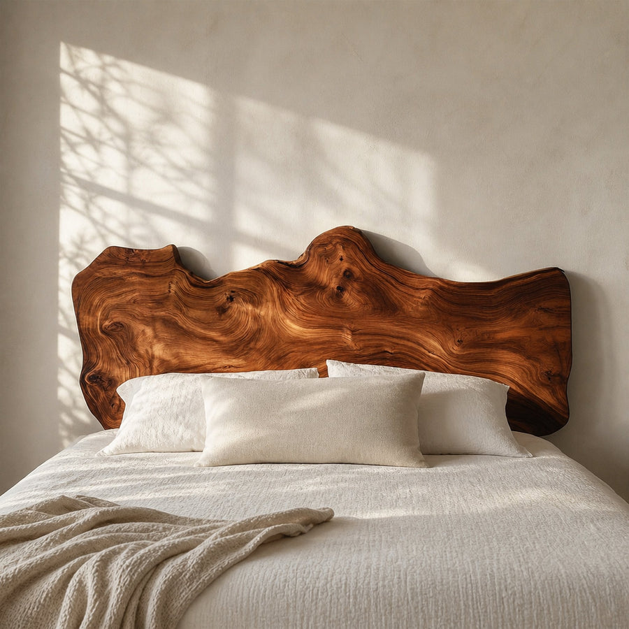 Rustic Organic Form Headboard For Bedroom Or Resting Area