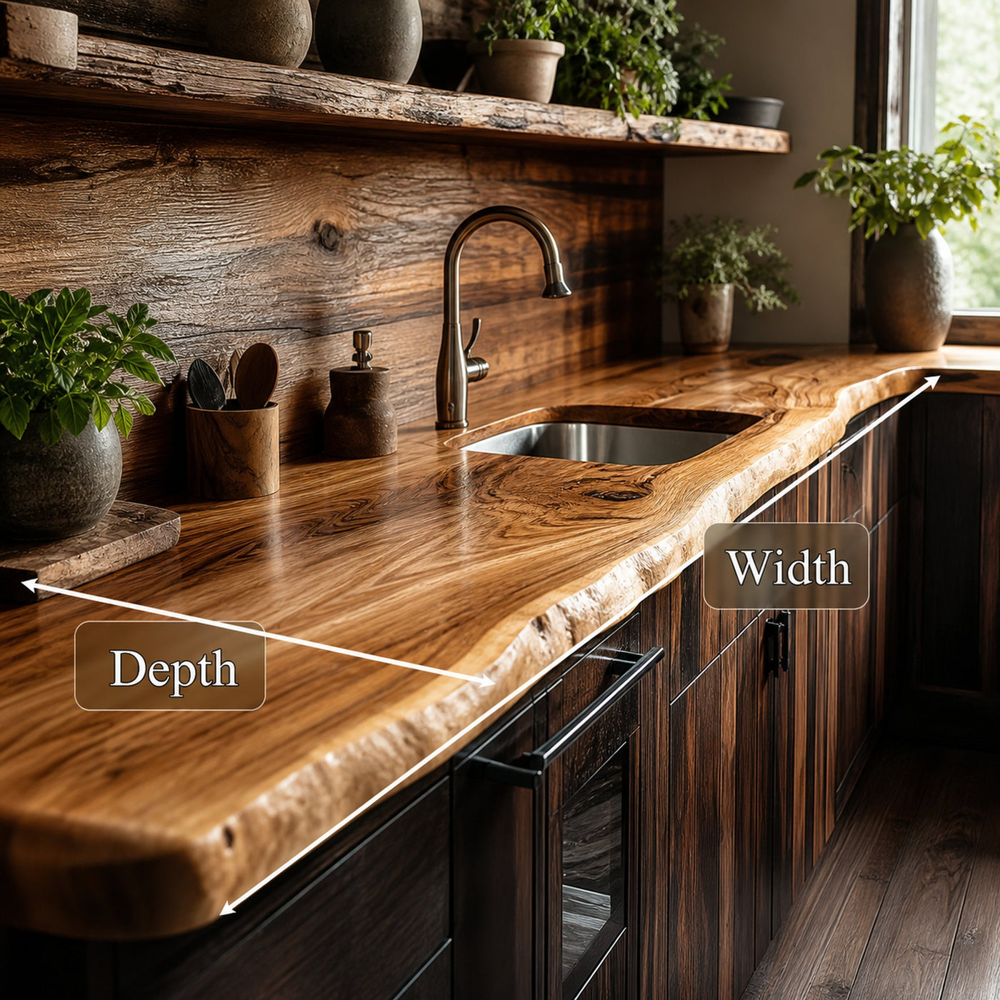 Rustic Organic Kitchen Counter Kitchen Or Pantry Room - product view 6