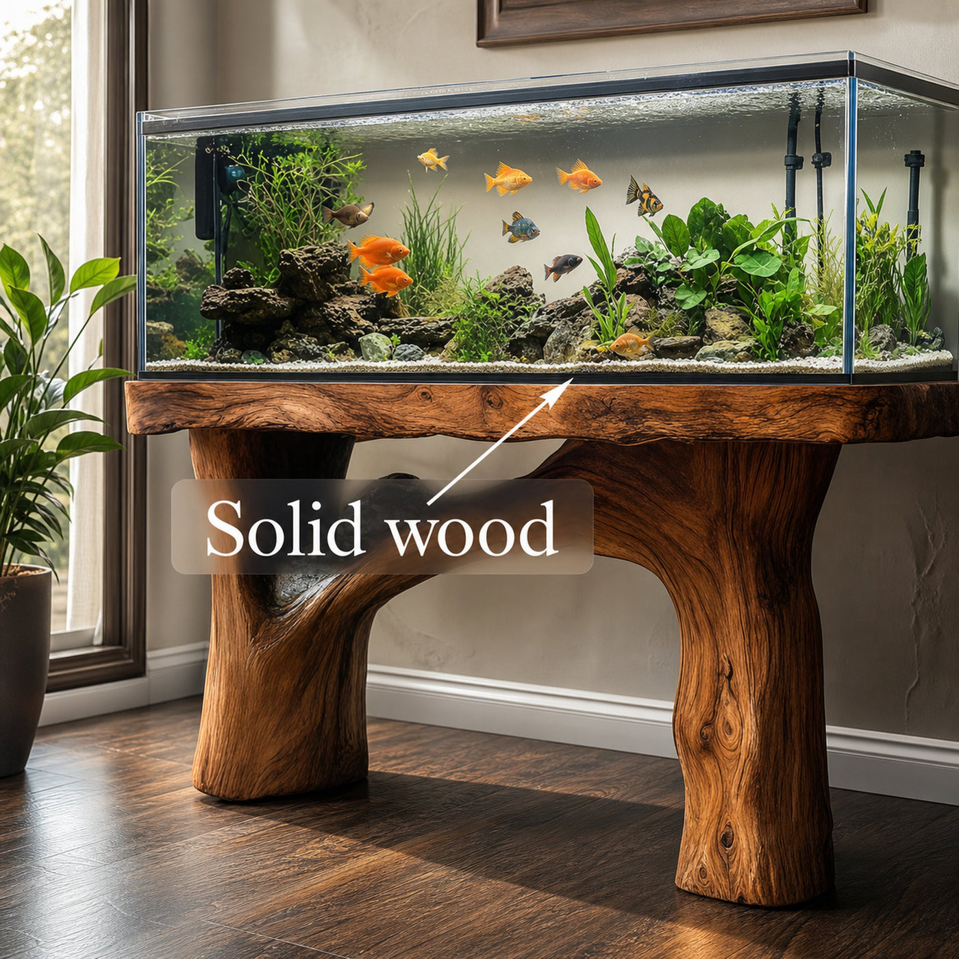 Arranging the room around an aquarium