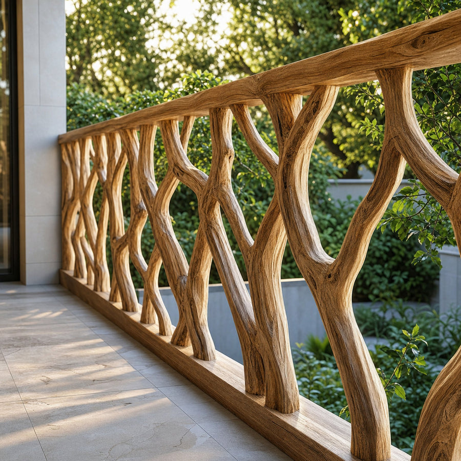 Rustic Organic Railing For Outdoor And Exterior Space