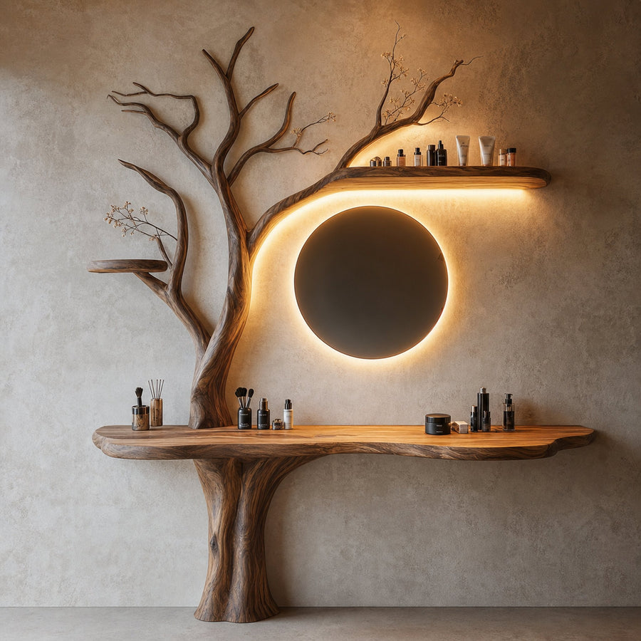 Rustic Organic Tree Design Vanity Bathroom Or Home Spa