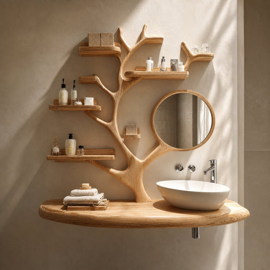 Rustic Organic Tree Vanity Bathroom Or Washroom