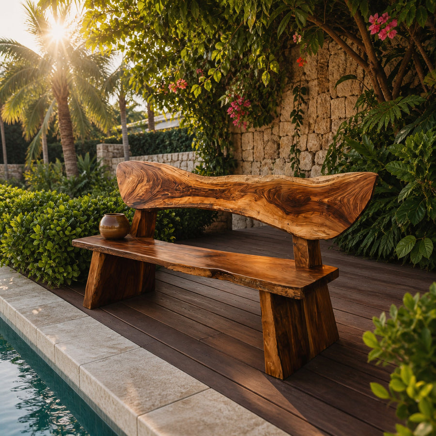 Rustic Outdoor Bench For Courtyard Spaces