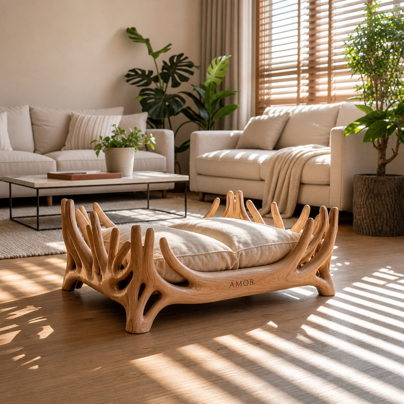 Rustic Pet Furniture Bed For Living Room And Home Space
