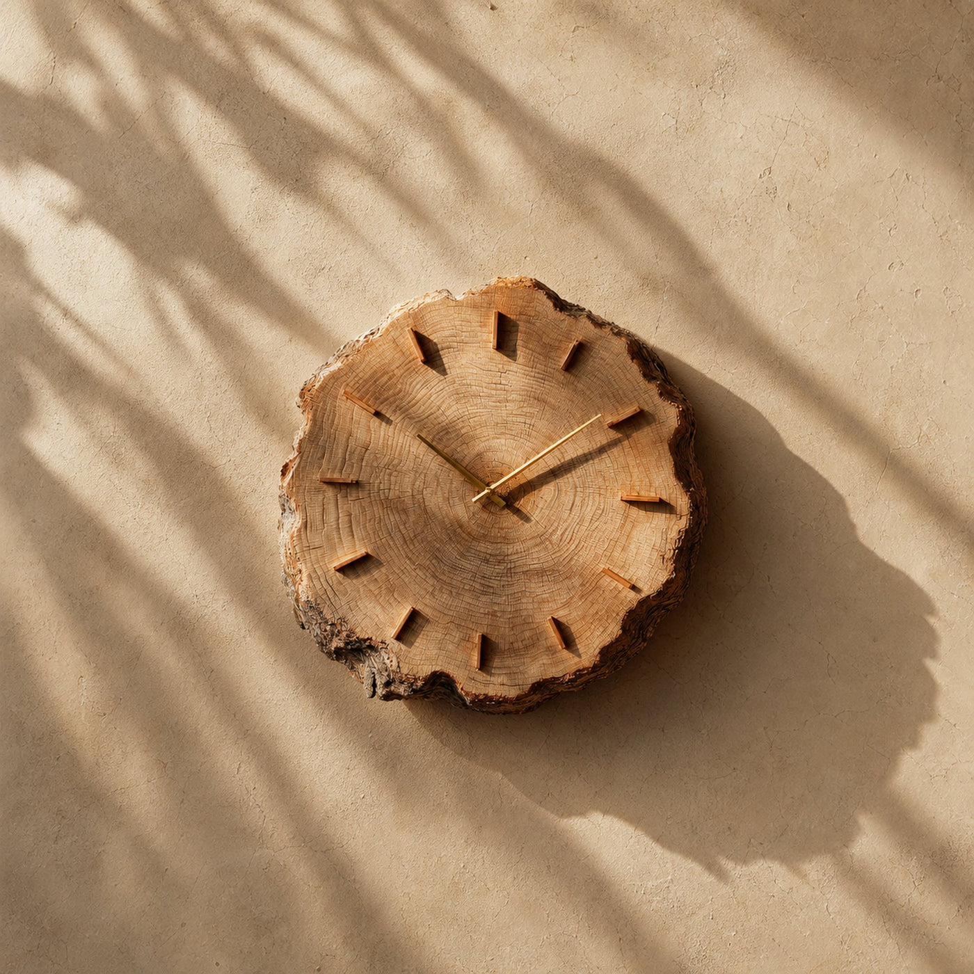 Rustic Round Wood Wall Clock Dining Room Or Living Room