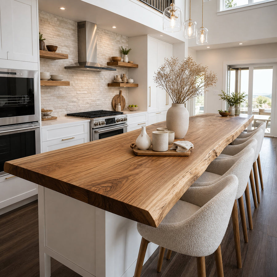 Rustic Scandinavian Kitchen Island Kitchen Or Dining Space