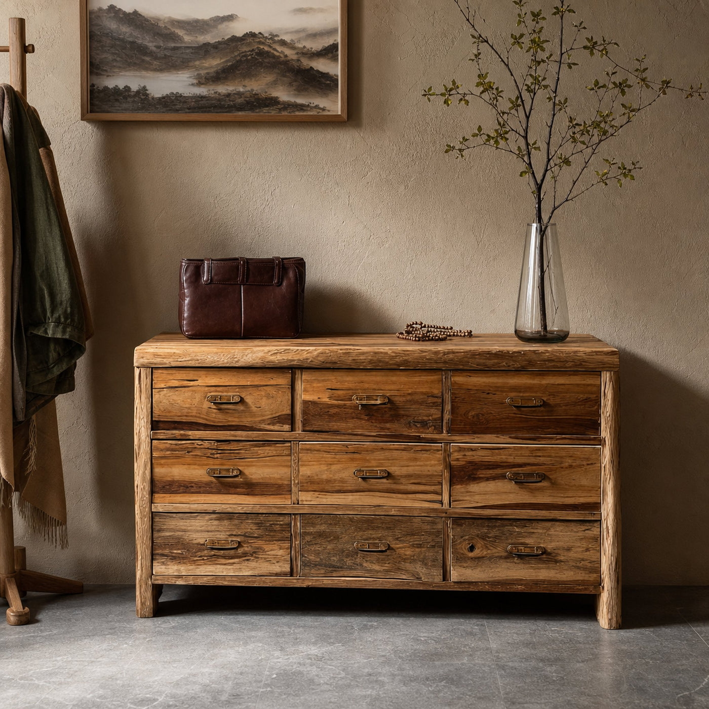 Rustic Sideboard Cabinet Entryway Living Room
