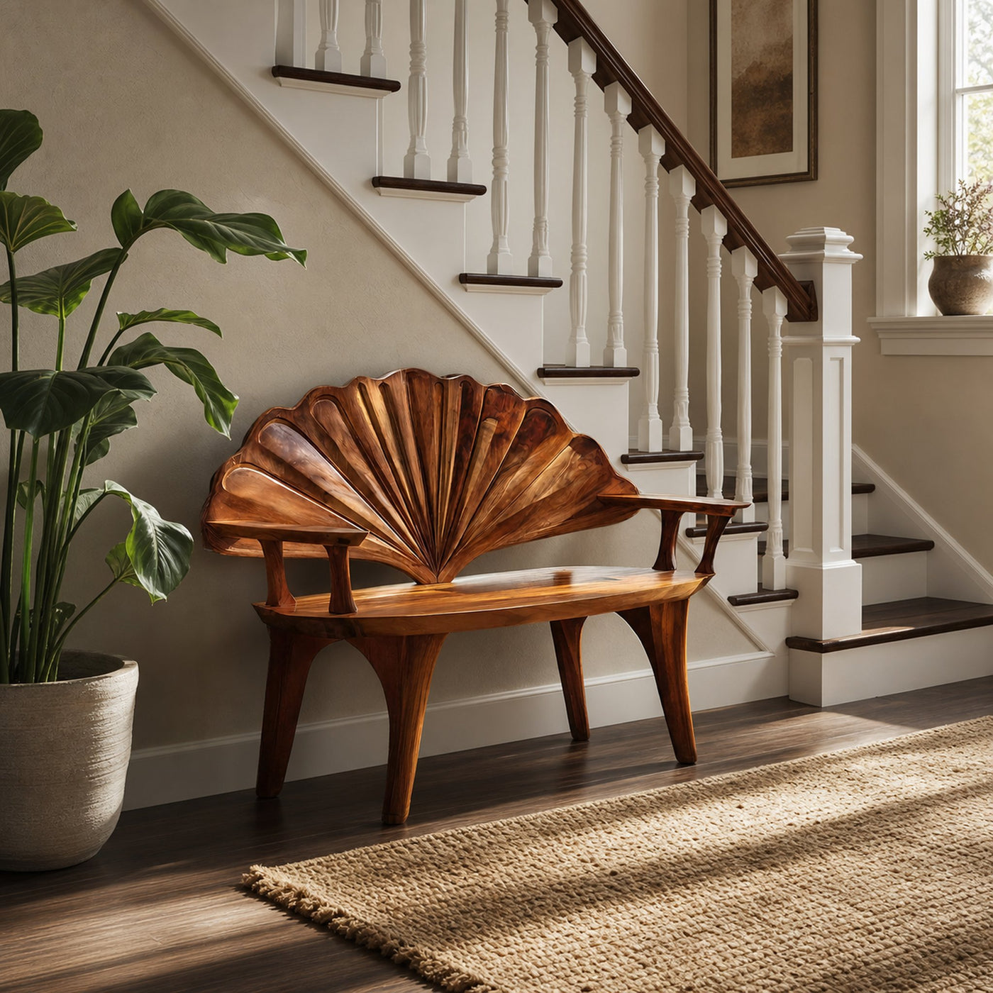 Rustic Solid Wood Bench For Entryway And Hallway Decor - product view 6