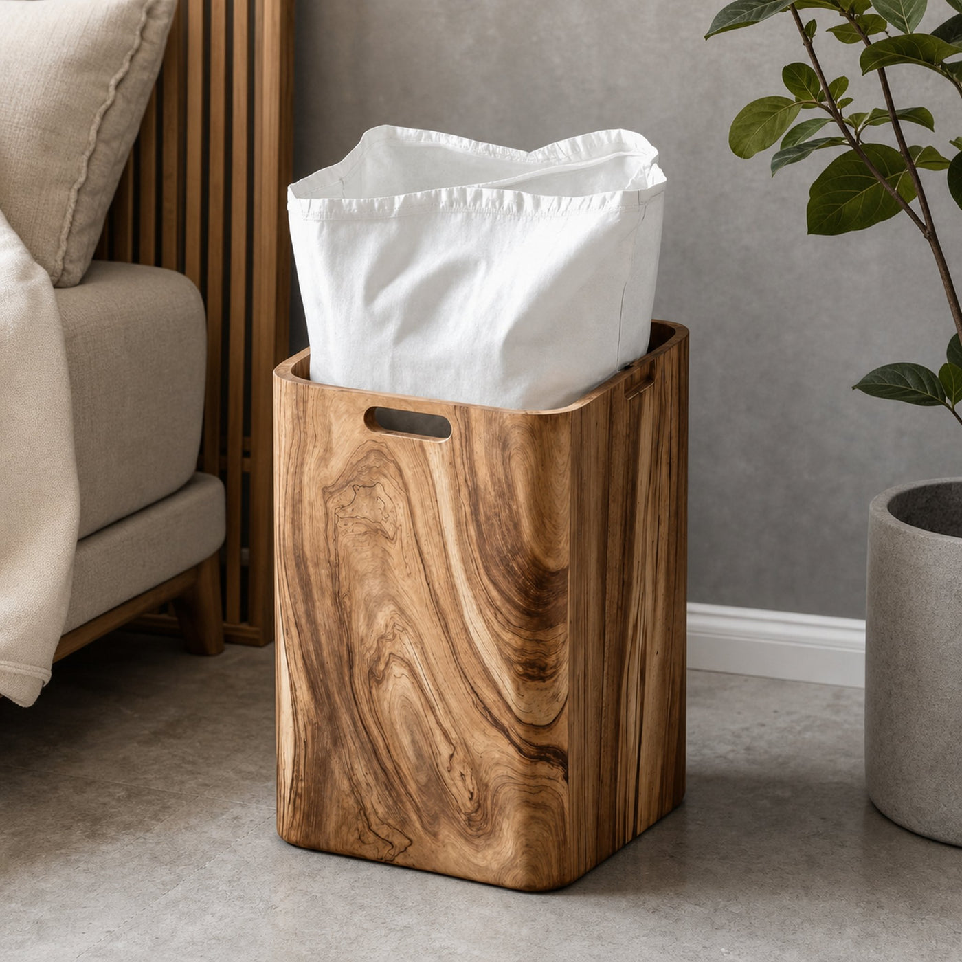 Rustic Solid Wood Bin For Bedroom Decor And Home Organization