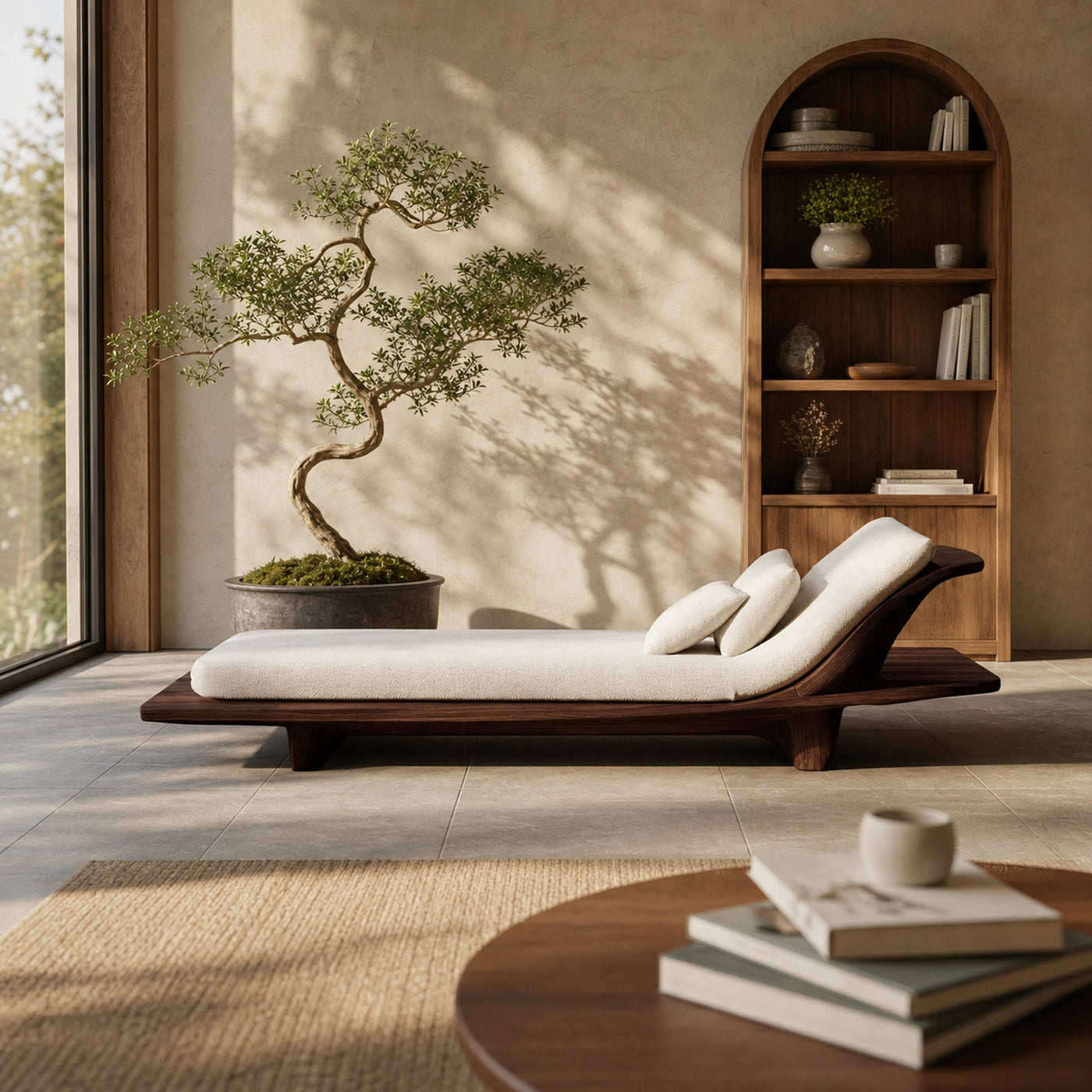 Rustic Solid Wood Garden Daybed For Bedroom Furniture Decoration - product view 6