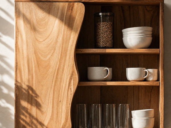 Rustic Solid Wood Kitchen Storage For Kitchen