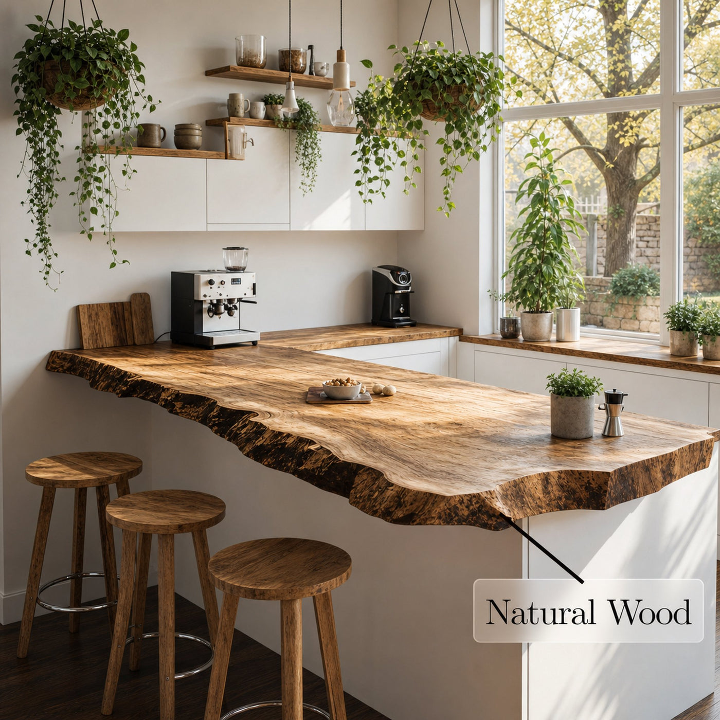 Rustic Solid Wood Kitchen Tabletop For Harmonious Furniture Styling - product view 6