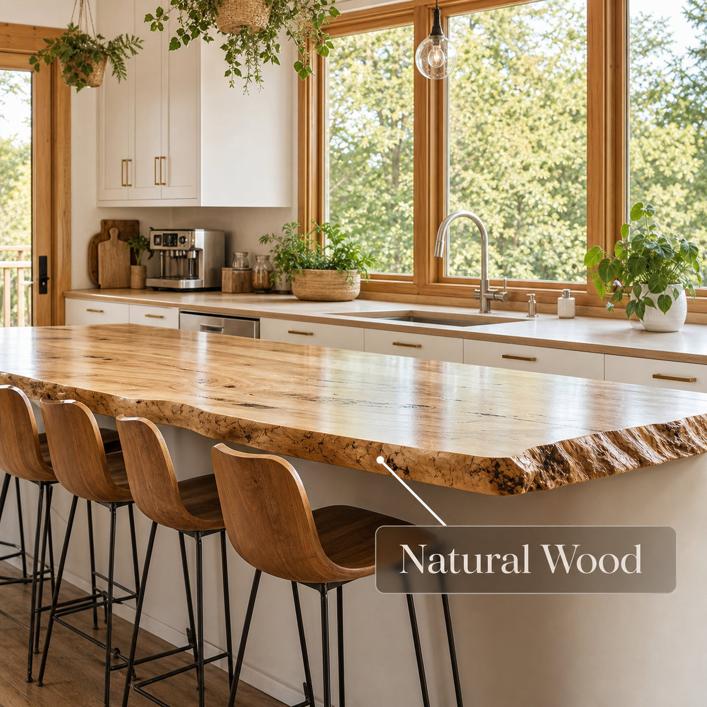 Rustic Solid Wood Kitchen Tabletop For Seamless Interior Aesthetic - product view 6