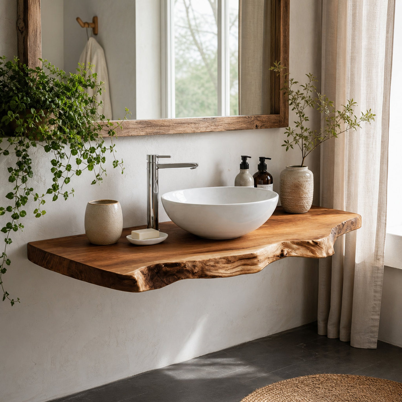 Rustic Solid Wood Vanity With Drawers For Bathroom - product view 6