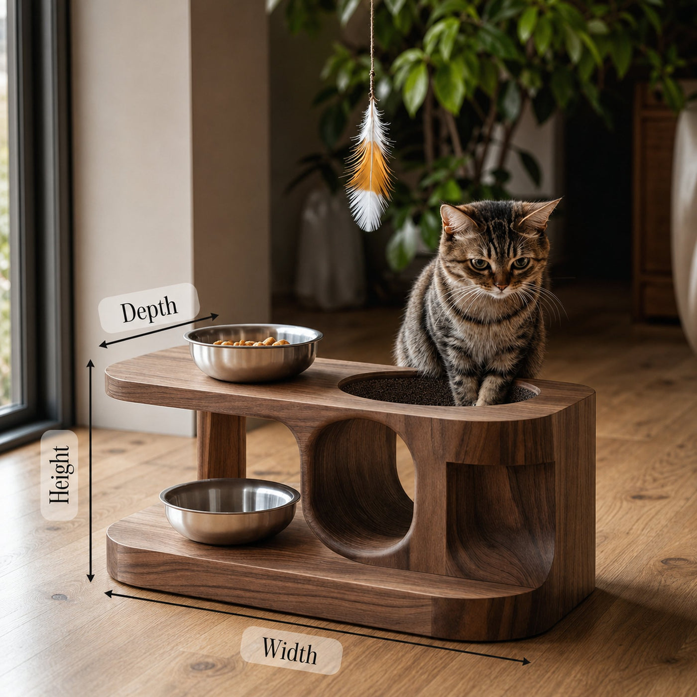 Rustic Style Dog Food Bowl Stand For Kitchen Decor - product view 6