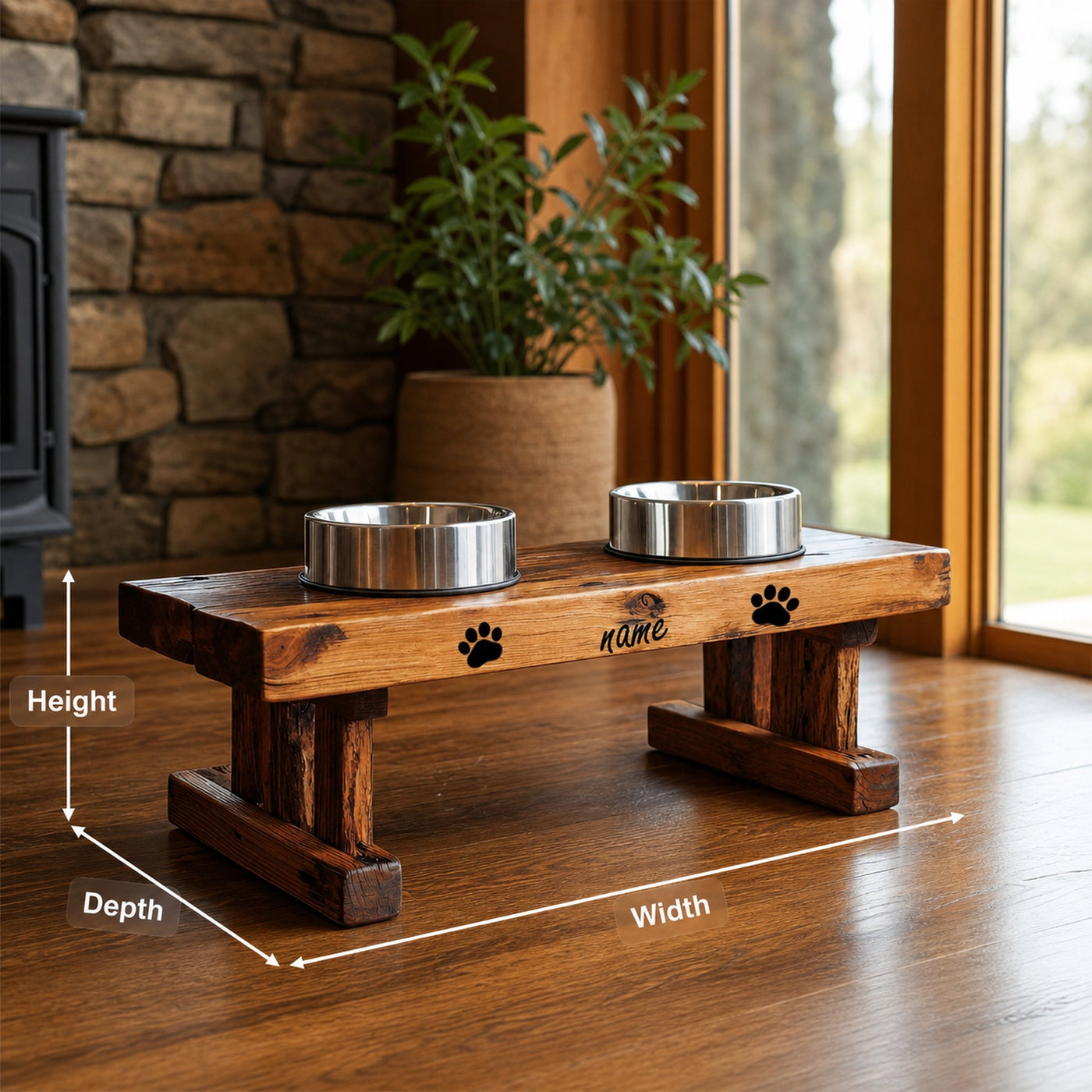 Rustic Style Handmade Dog Bowl For Kitchen Decor - product view 8