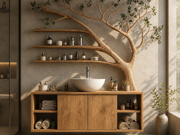 Rustic Tree Branch Vanity Bathroom Or Spa Room