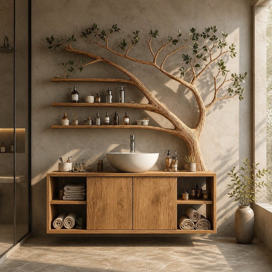 Rustic Tree Branch Vanity Bathroom Or Spa Room