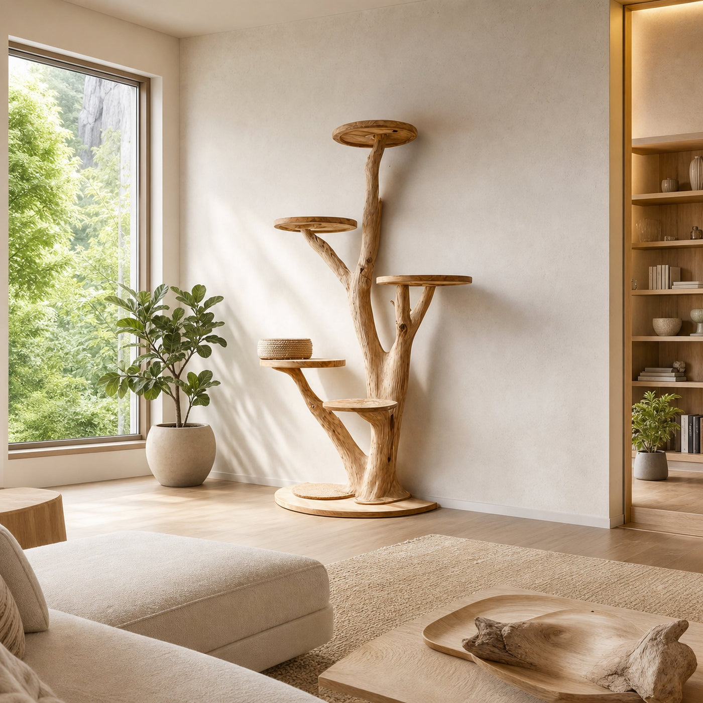 Rustic Tree Cat Tower Living Bedroom - product view 6