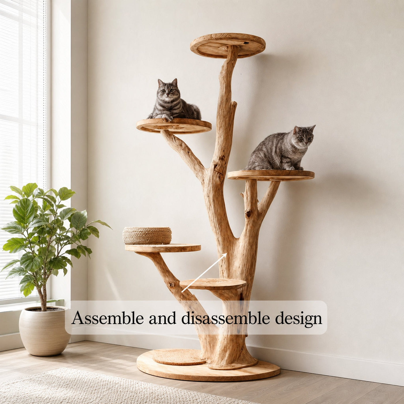 Rustic Tree Cat Tower Living Bedroom - product view 7