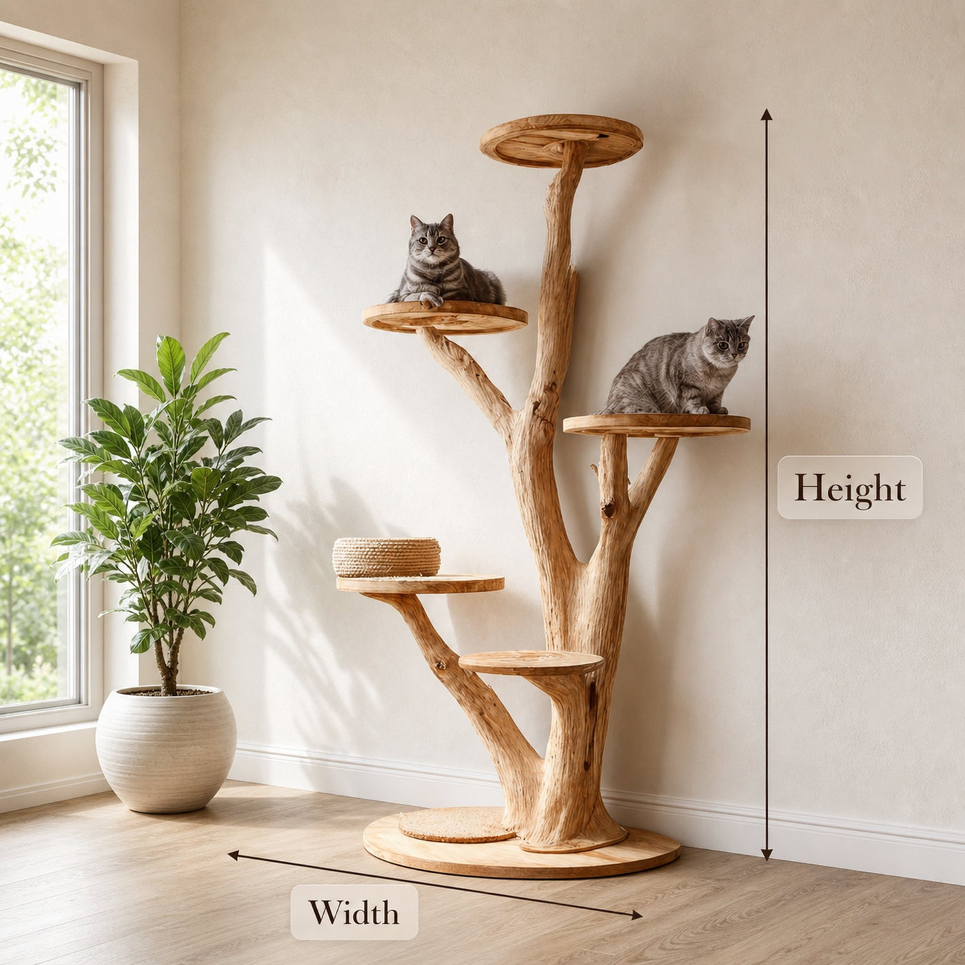 Rustic Tree Cat Tower Living Bedroom - product view 8