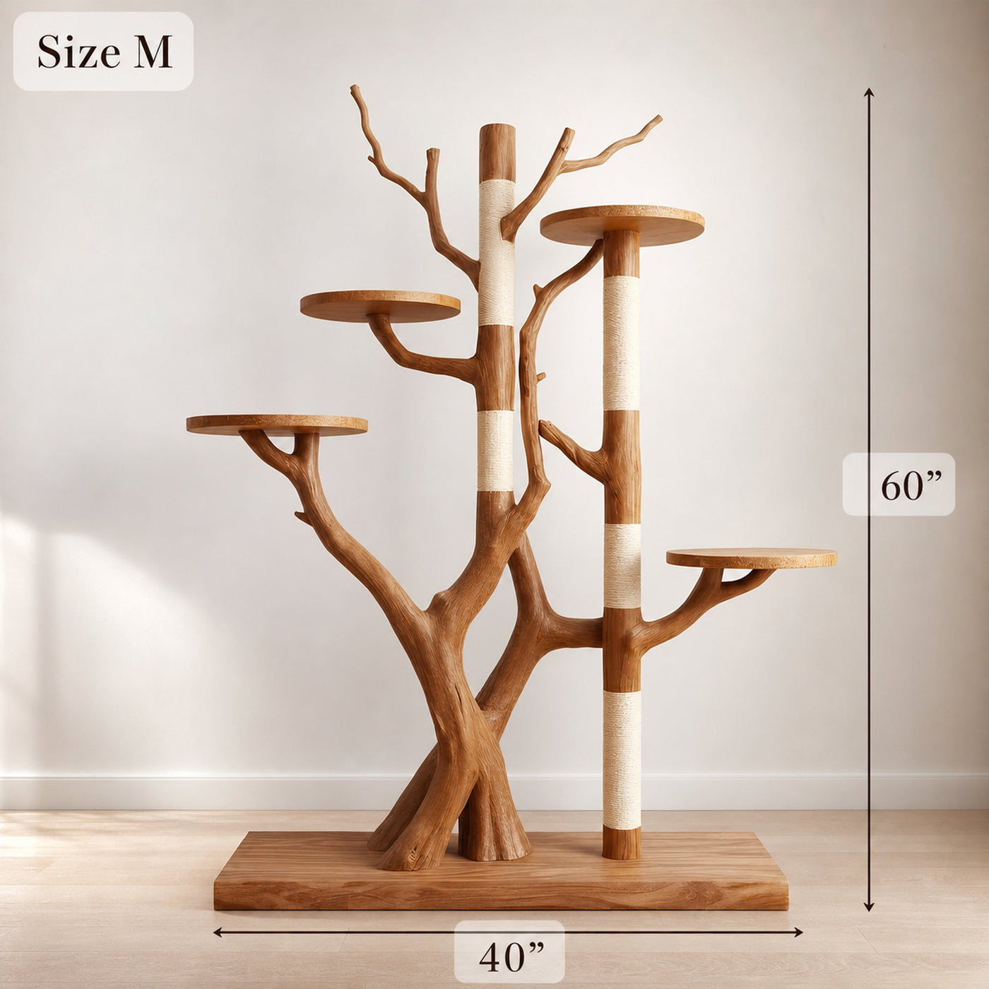 Rustic Tree Cat Tower Modern Living Room - product view 7