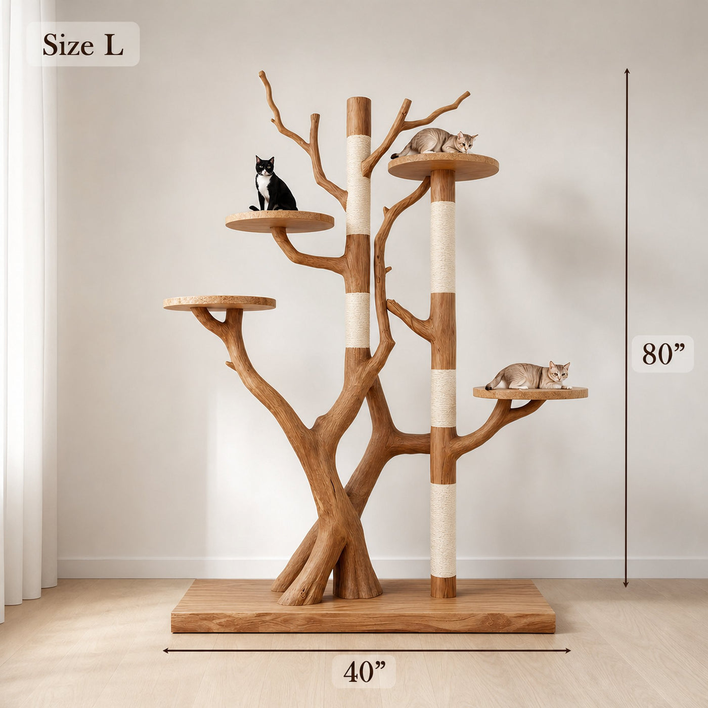 Rustic Tree Cat Tower Modern Living Room - product view 8