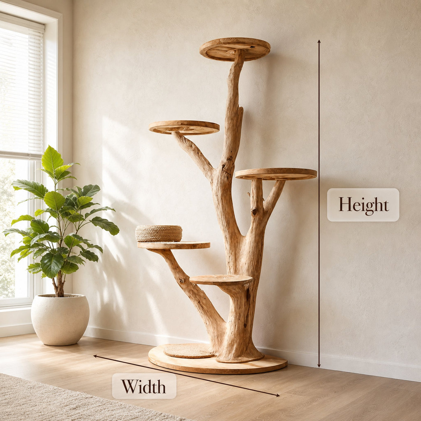 Rustic Tree Cat Tower Modern Living Room - product view 6
