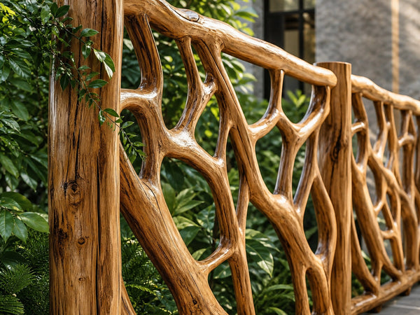 Rustic Tree Form Railing For Outdoor And Garden Space