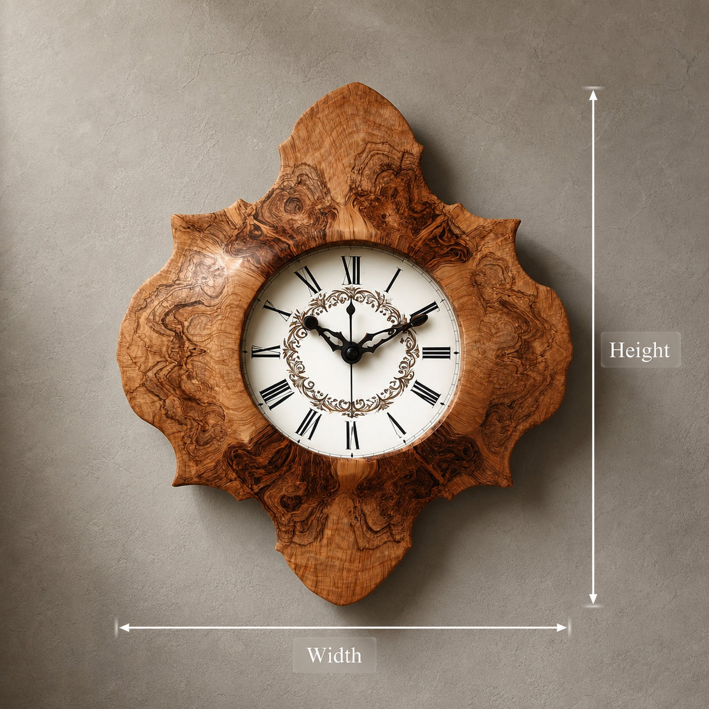 Rustic Unique Wood Wall Clock Living Room Or Dining Area - product view 6