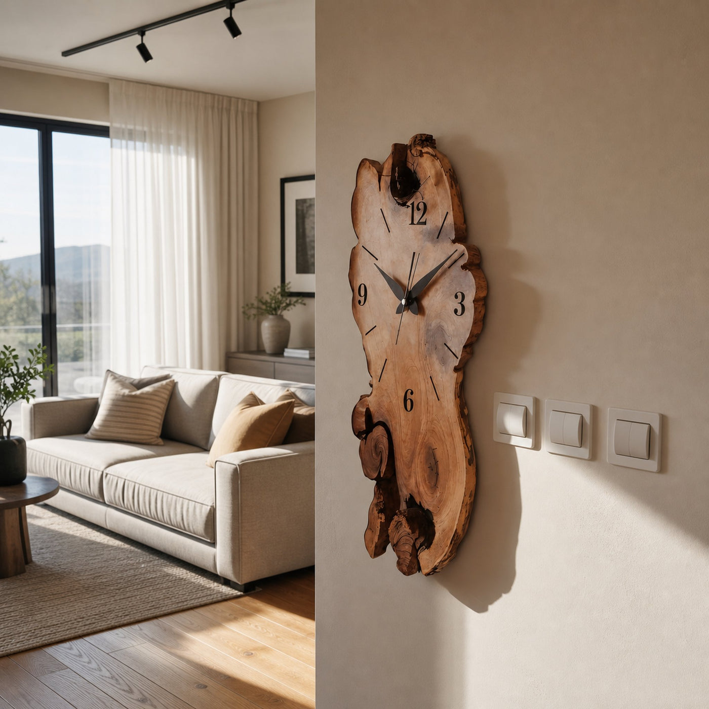 Rustic Wall Clock For Living Room Decor - product view 6