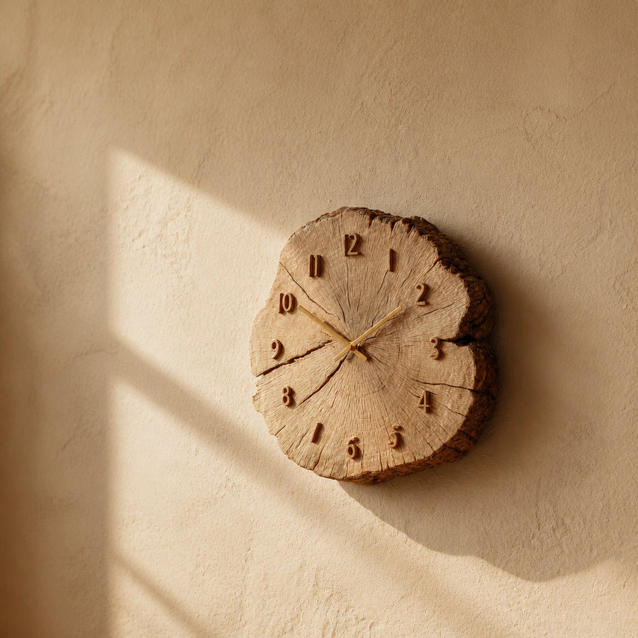 Rustic Wood Slice Wall Clock Study Room Or Office