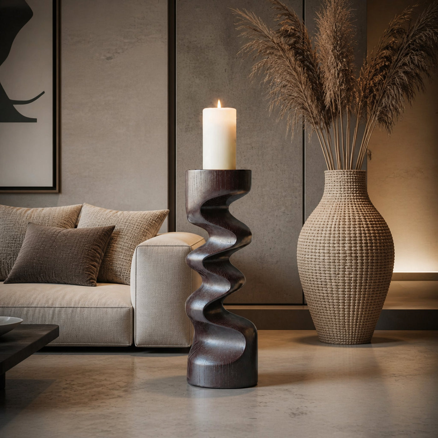 Rustic Wooden Abstract Decor For Living Room Display - product view 7